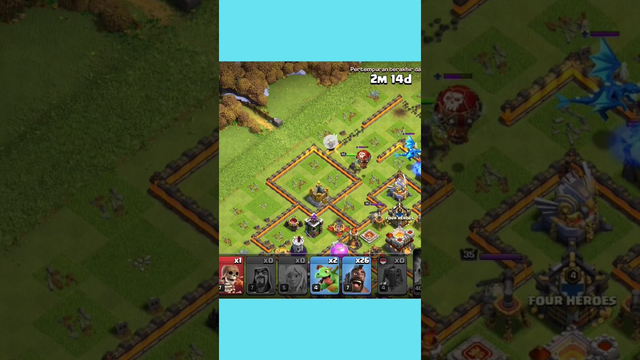 town hall 11 base || How To Use Queen Charge Attack Strategy Clash Of Clans #shorts #coc