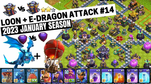 TH 15 Electric Dragon + Loon Attack 14 | COC Air Attacks | Clash of Clans Legend League | 67% Damage