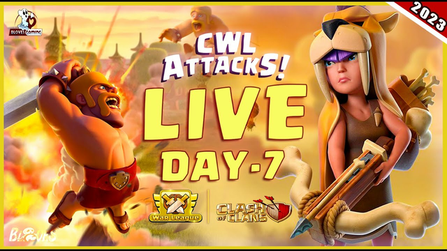 COC Live Stream | live CWL attacks in clash of clan (Day7) | Legend pushing TH10 #clashofclan #coc