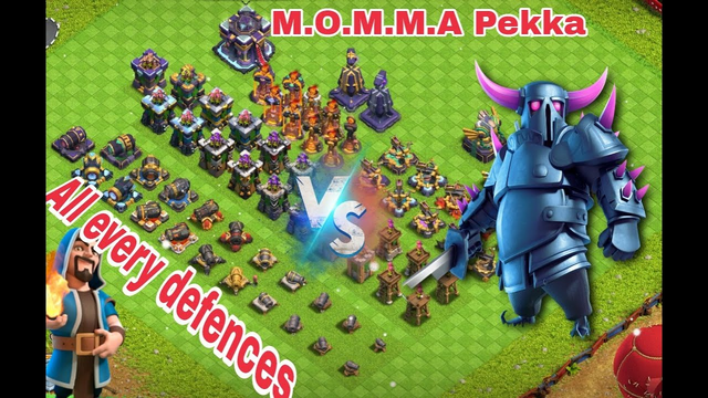 M.O.M.M.A Pekka VS All Every Level Defenses | Clash of clans | Mommy Pekka vs all defenses.