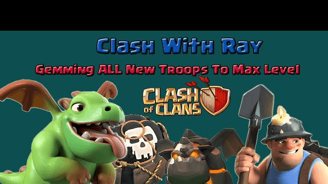 Clash Of Clans - Gemming Baby Dragon, Miner, Lava And Loon To Max Level