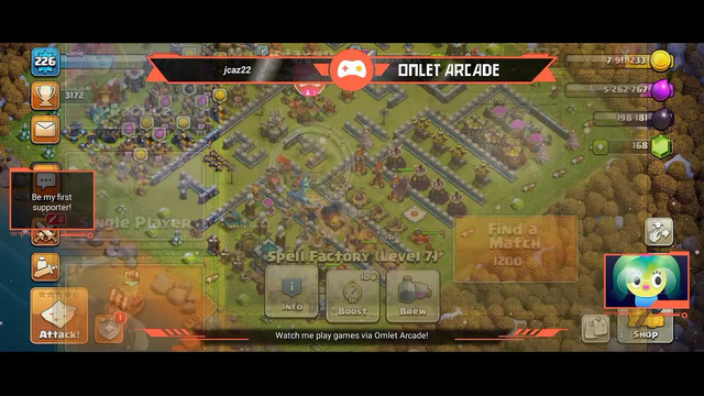 Watch me stream Clash of Clans on Omlet Arcade! coc update join me guys