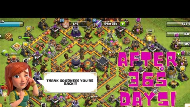 Opening Clash of clans for the first time in 365 days.
