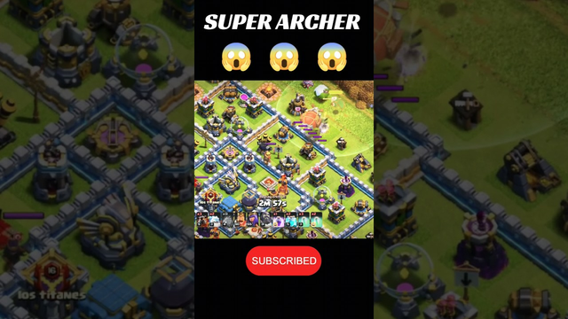 #shorts Townhall 12 || Super Archer & Blimp Power In Clash Of Clans || #coc #clashofclans #blizzard