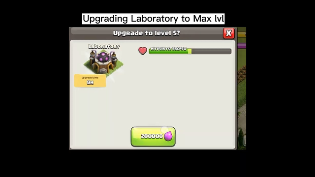 Upgrading Laboratory to max level in clash of clans! #coc #clashofclans