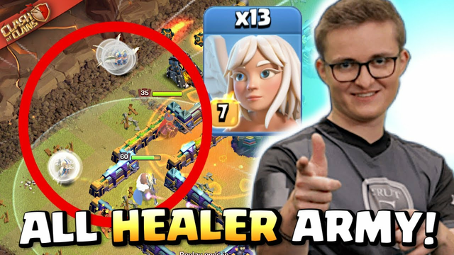 JOJO crushes MAX TH15 with ALL HEALER ARMY! This is ABSURB! Clash of Clans