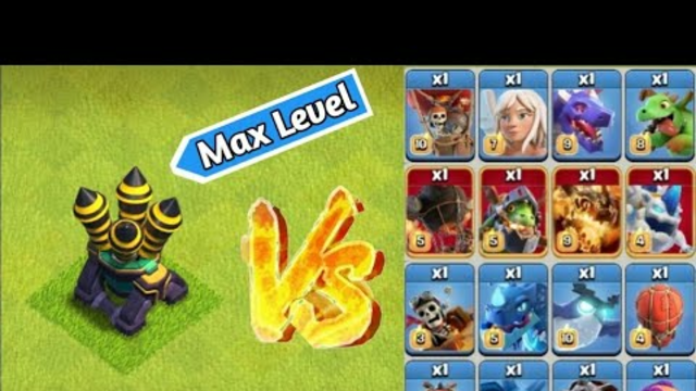 Max Level Air Defence vs All Fly Troops Fight || Clash of Clans