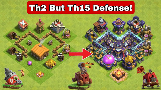 All Siege Machines Vs TH2 But TH15 Defense! - Clash of Clans
