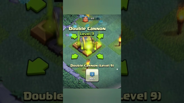 DOUBLE CANNON 1 TO 9 LEVELS CLASH OF CLANS #shorts #shots #clan