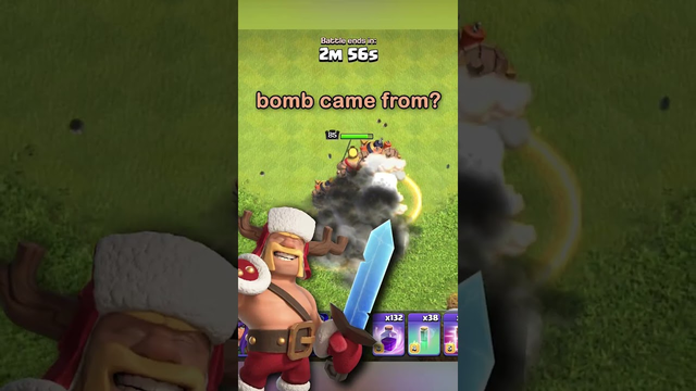 Barbarian king Vs The Superbomb castle | Clash Of Clans #shorts