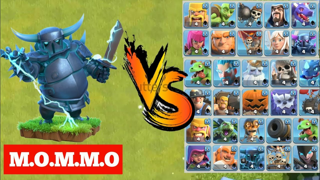 M.O.M.M.O vs ALL 1 Level Troops (Clash of clans)