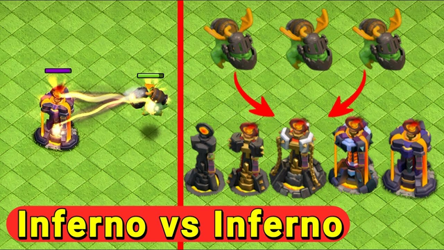 Inferno Dragon vs Inferno Tower | COC ( clash of clans )