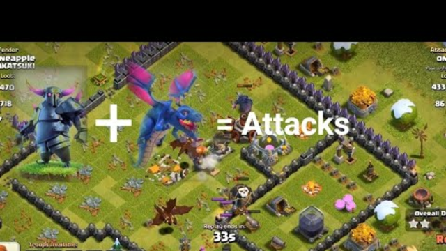 Dragon and P.E.K.K.A's attack Coc | Clash of Clans | Pine Apple | COC |