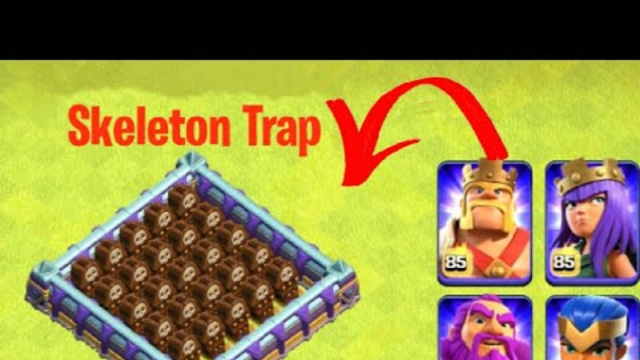 Skeleton Traps Vs All Heroes ||Clash of Clan|| #clashofclans#coc