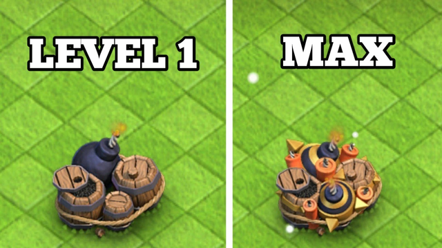 All Traps Tranfomation Level 1 to Max - Clash of Clans