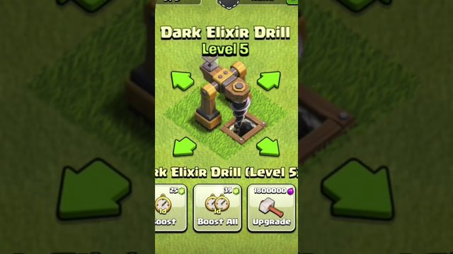 clash of clans dark elixir drill 1 to max clash of clans coc special gamer channel #shorts