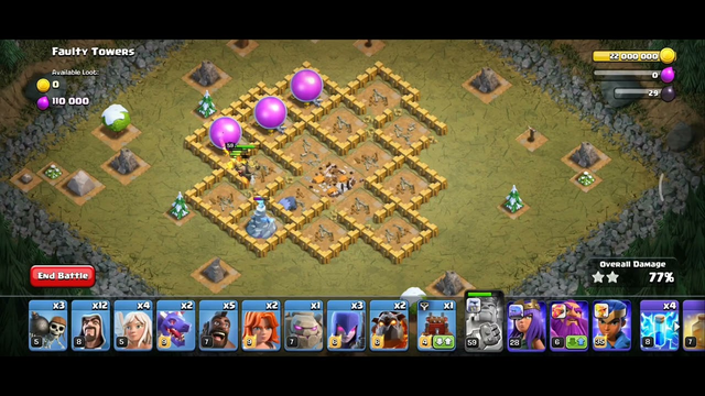 Clash of clans| My Max King vs entire base. #clashofclans #coc #league #supercell #fun