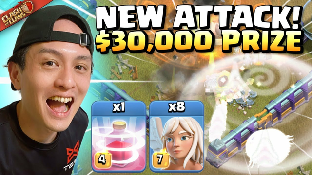 XBB uses 8x HEALER RECALL TITAN attack in $30,000 Clash Worlds WARMUP Tournament!  Clash of Clans