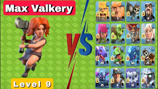 Max Valkery VS All Troops | Clash of Clans.