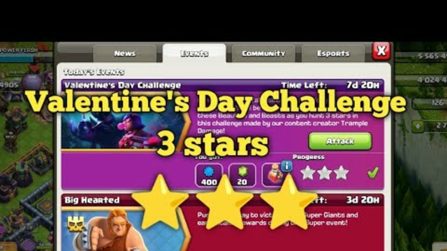 Easily 3 Stars Valentine's Day Challenge clash of clans..#valentine's (c.o.c)