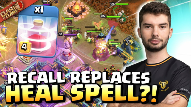 Kingsman uses RECALL with his HOG ATTACK?! Heal Spell NOT NEEDED! Clash of Clans