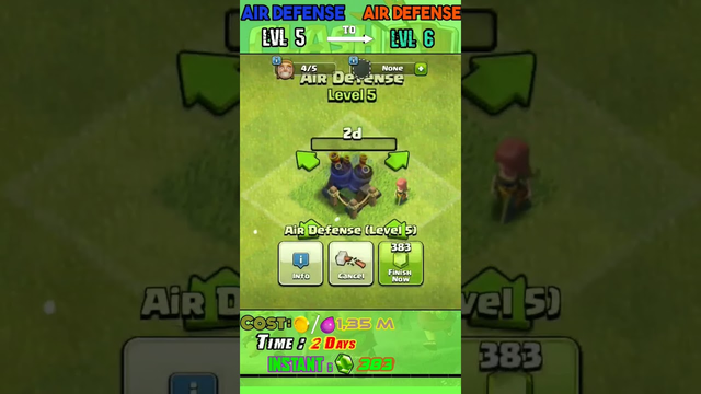 UPGRADE Air Defense to Lvl 6 || Clash Of Clans (COC) #clashofclans