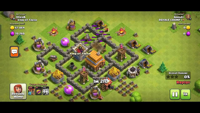 TH5 attack Clash of clans