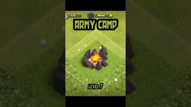upgraded the Army Camp on clash of clans 1 to 12 #shorts