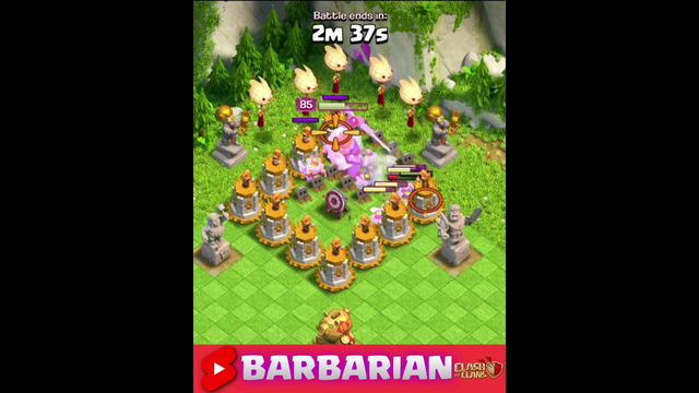Super Wizard Tower Vs Max Barbarian King | Clash Of Clans #coc #shorts