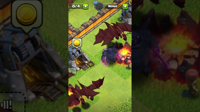 COC Clash of clans Dragons dancing on the beats of baby come down.Perfectly timed #coc #clashofclans