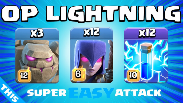 12 x LIGHTNING SPELLS = BASE CRUSHED!!! TH15 Attack Strategy | Clash of Clans