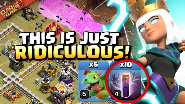 Using 10 Bat Spells is ABSURD in a TH11 No Siege Machine TOURNAMENT! TH11 Attacks | Clash of Clans