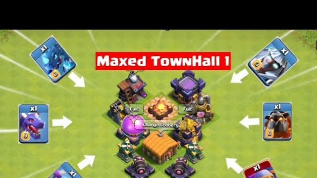Pro TownHall 1 vs All Pro Troops (Clash of Clans)