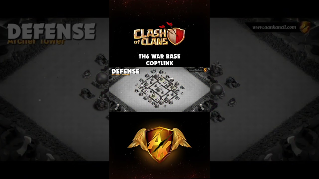 Best TH6 War Base COPYLINK 2023! Clash of Clans #clashofclans #shorts #coc #viral