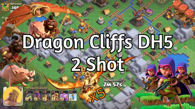 2 Shot Dragon Cliffs BH5 - Clan Capital [Clash of Clans]
