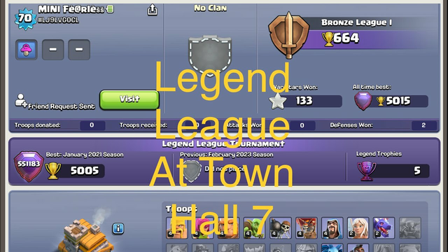 Clash of Clans Town hall 7 At Legend League!