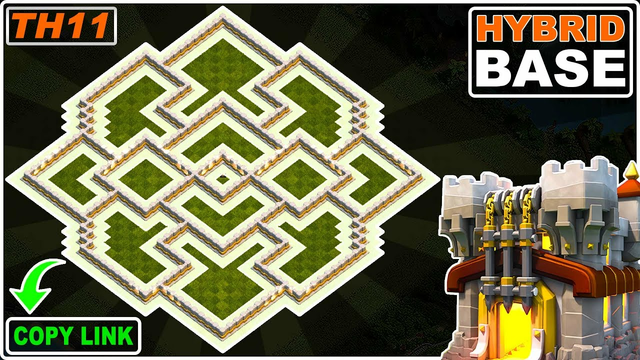 NEW! TH11 Hybrid base 2023 with COPY LINK - Clash of Clans