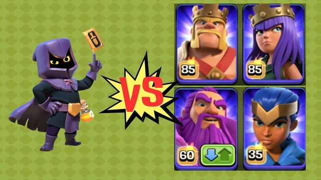 Headhunter vs every level heroes || clash of clans 2023