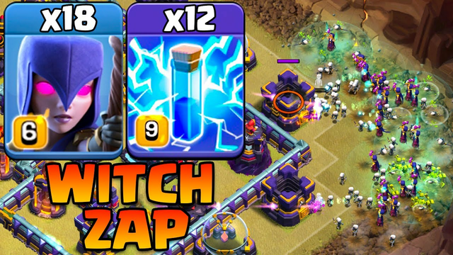 Town Hall 15 Witch Zap Strategy - 18 Witch + 12 Zap - Best Th15 Attack Strategy 2023 Clash OF Clans