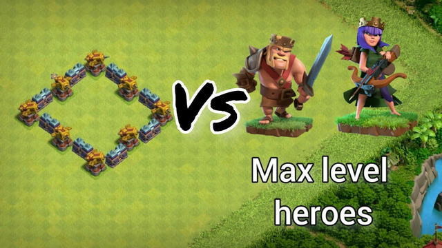 Clash Of Clans| Spear Thrower vs All Max Heroes #clashofclans #gaming #clashsl