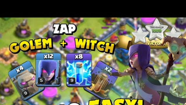 This TH12 Attack Strategy is POWERFULL! ZAP WITCH Attack | Clash of Clans