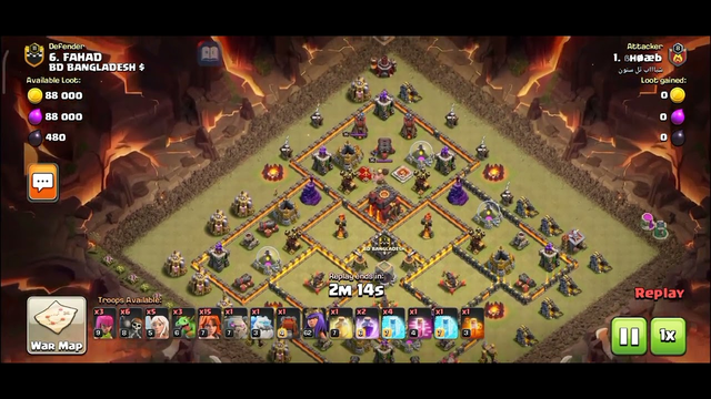 What a beautiful attack in clash of clans. Awesome attack clash of clans.