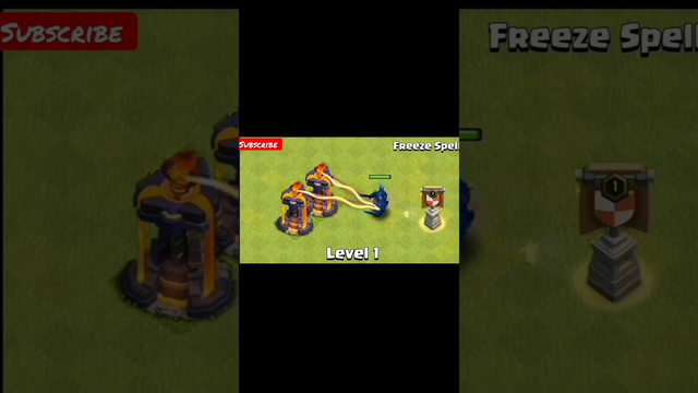 LEVEL 1 FREEZE SPELL VS LEVEL MAX FREEZE SPELL || #viralvideo #clash #coc #viral  #vlahovic