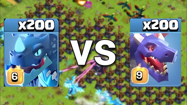 Face-to-face battle between Electro and Dragon | clash of clans
