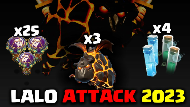 Surgical Lalo Th15 Epic 3 Stars War Attack Strategy with x3 Lava + x25 Loon + x4 Freeze - Coc
