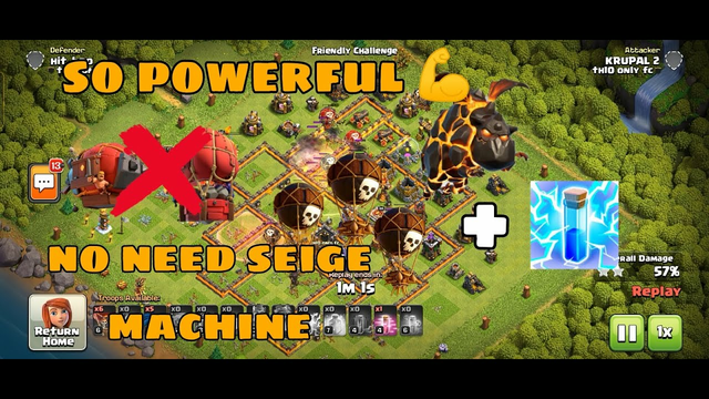 Th10 zap lavaloon without siege attack strategy ll clash of clans