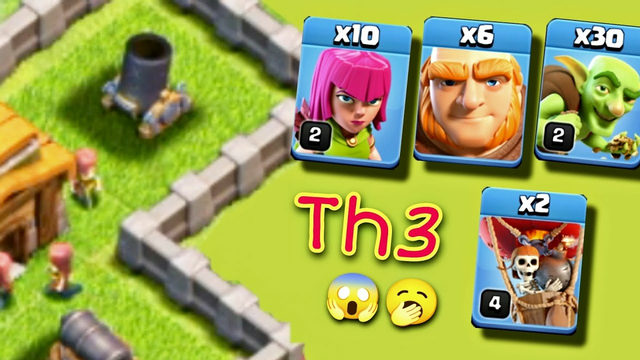 TH3 best attack strategy | clash of clans