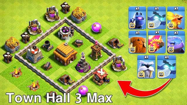 Town Hall 3 Max vs All Max Pets Challenge | Clash of Clans
