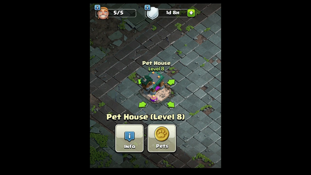 Clash of clans pet house full max on mod version #coc #viral #shortfeed #shorts #short #video