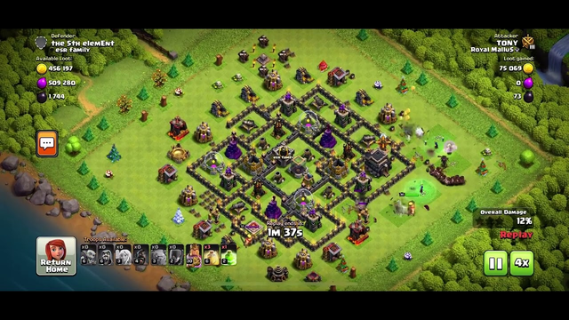 Clash of clans looting with hog rider and witch